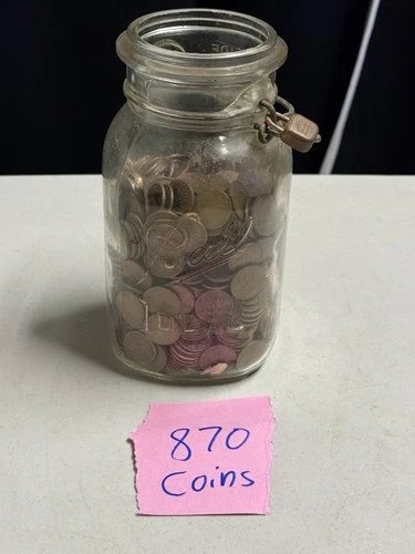 Lot of 870 Unsearched Lincoln Wheat Pennies All Different Dates & Mints