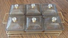 siabice dried fruit snack tray with wood spoons and lids & carrying tray