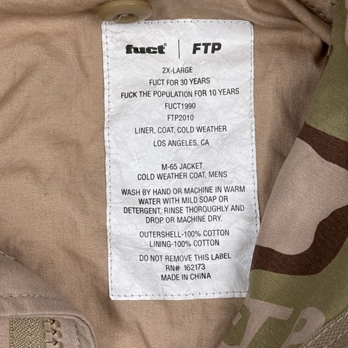 Fuct FTP M65 Jacket Coat Cold Weather Mens XXL Military Desert Camo - Picture 3 of 11
