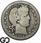 1914-S Barber Quarter, Better San Francisco Issue
