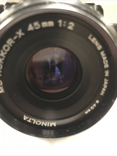 ! Minolta XG-1 Camera w/ MD Rokkor-X 45mm 1:2 Auto 2x Tele Converter M/MD Lens ! - Picture 2 of 8