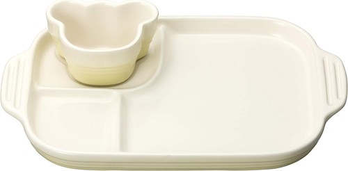 Le Creuset Baby Dish Multi plate & Ramukan Stoneware Dune Japan New - Picture 7 of 7