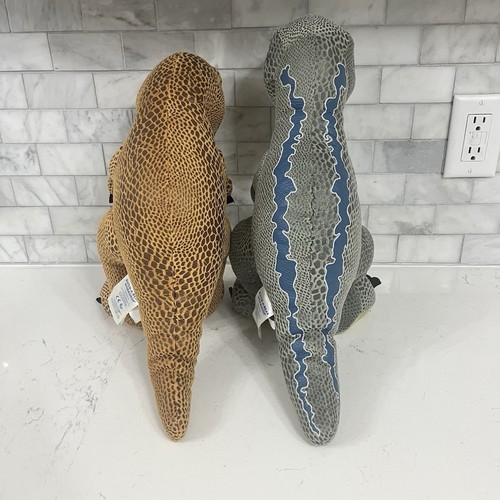Lot Of 2 Jurassic World Park Dinosaur Plush Build-A-Bear  T-REX & Velociraptor - Picture 5 of 11