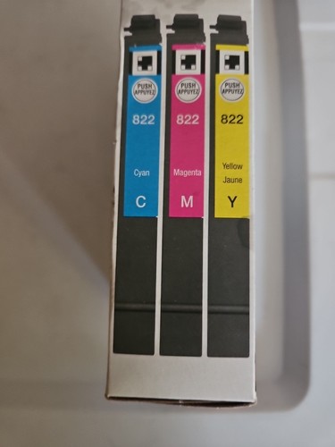 Original Epson 822 Tintenpatrone Cyan Magenta Gelb Ablaufdatum 11-2026 NEU - Bild 4 von 4