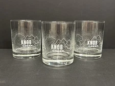 Knob Creek 3.5" Whiskey Rocks Topography Map Etched Glasses - Set of 3