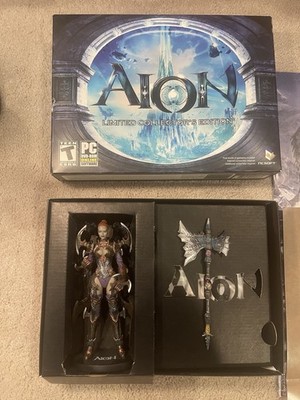 Aion Limited Collector Edition PC BIG BOX Complete w/ Figurine + Day One Receipt