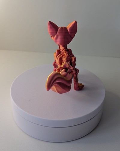 Estatuilla Esqueletos Animales Impresa en 3D Zorro Esqueleto Nueva - Imagen 3 de 6