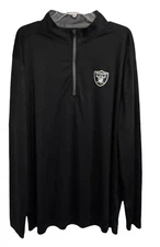 NFL Team Apparel Las Vegas Raiders Quarter-Zip Pullover Sz 3XL