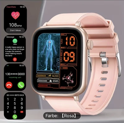 Multifunktionale elektronische Damen Smart Watch, Rosa - Bild 1 von 4