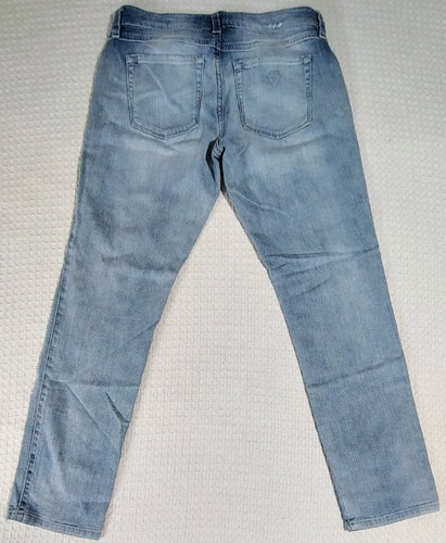 Guess Brittney Relaxed Skinny Denim Blue Jeans Women's Size 26 Distressed - Picture 15 of 18