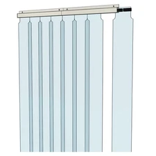 Awoco 38 x 84 Vinyl Strip Climate Control Curtain Kit, Slide-in Strips Perfect