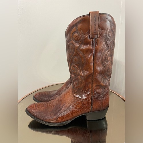 Dan Post Herren Exotisch Straußenbein Westernstiefel – Größe 12