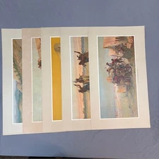 VERY RARE Oscar Edward Berninghaus Anheuser Busch Full Set Of 5 Litho 1900s