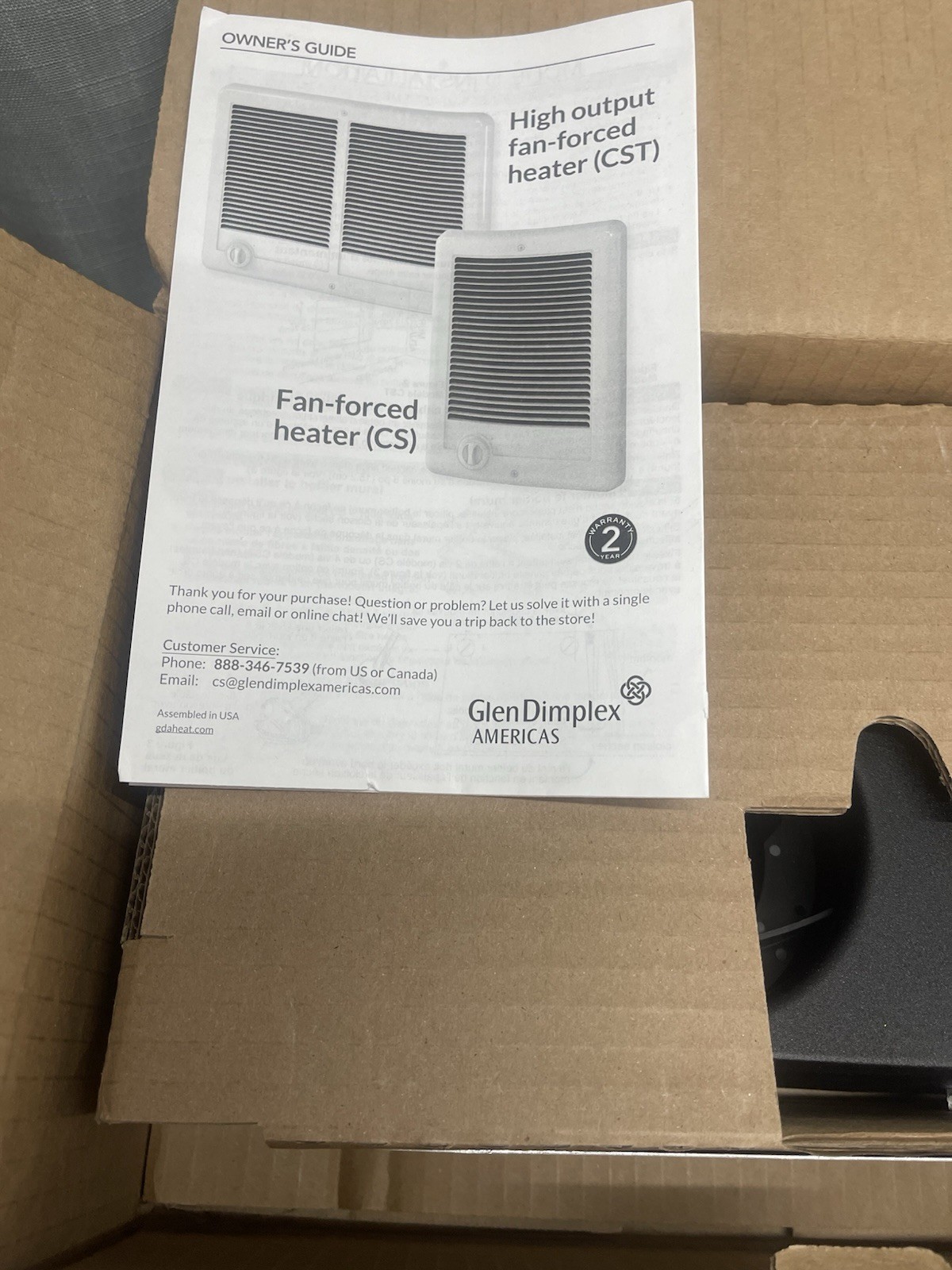 Wall Electric Heater x 12 in. 1500-Watt 120-Volt Fan-