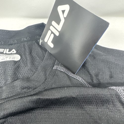 Fila Performance Black Crew Neck with Stitching Men Size Medium - Picture 4 of 5