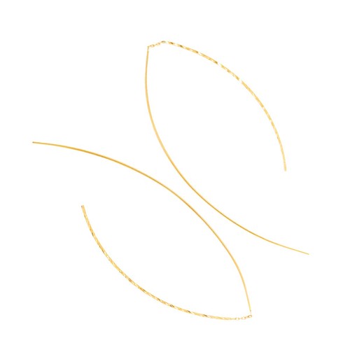 agete Hook Earrings Pierced K18 YG 750 90275764 - Picture 3 of 6