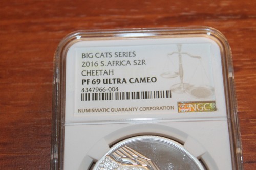 2016 S Sudáfrica S2R Cheetah NGC PF-69 serie Big Cats ultra camafeo - Imagen 6 de 10
