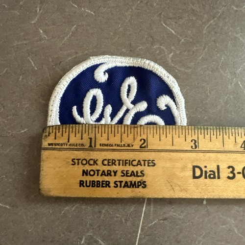 Lotto 2 Patch Camicia Cappello Vintage GE General Electric Blu e Bianco 5,5” 2,5” - Foto 4 di 4