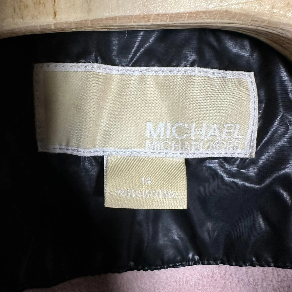 Michael Kors Girls Size 14 Black Puffer Coat Quilted Lightweight Jacket - Image 4 of 4