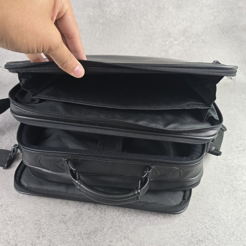 Targus Black Universal Notebook Case Vintage Leather Laptop Bag - Afbeelding 7 van 10