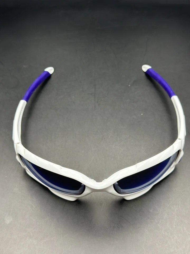 Nueva chaqueta de carreras Oakley blanca pulida con lente de iridio violeta ventilada OO9171-07 Foto 2 de 4