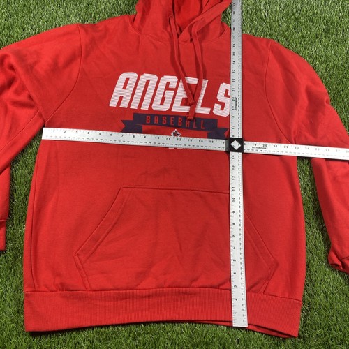 Los Angles Angles Stitches Hoodie Mens Large Red Sweatshirt Mlb Baseball - Picture 9 of 18