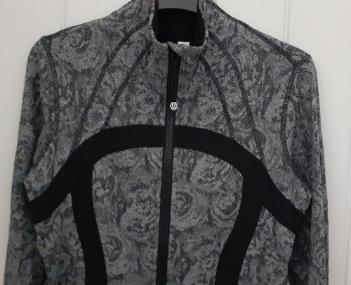 Lululemon Define Jacket Black & Grey pattern Size UK 12/US 8 - Picture 2 of 8