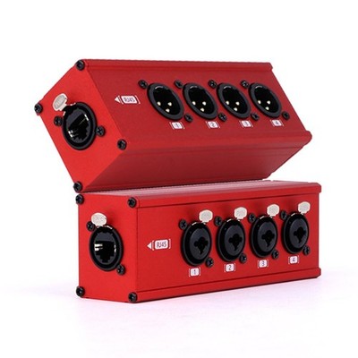 4 Channel 3 Pin Multi Network XLR Cable Breakout XLR Male and XLR 6.35 1/4'' T...