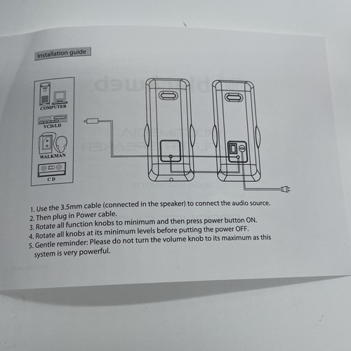 Blackweb Multimedia PC Speakers 3.5mm Aux Input New Open Box - Bild 14 von 14