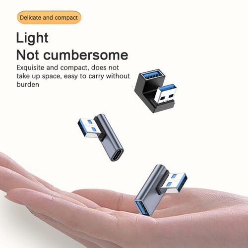 USB-A Mobile Phone Adapter USB C to USB A Adapter Right Angle Type C Conenctor - Afbeelding 3 van 20