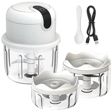 Mini Garlic Chopper, Cordless Electric Food Chopper Small Processor, 3 Cup fo...