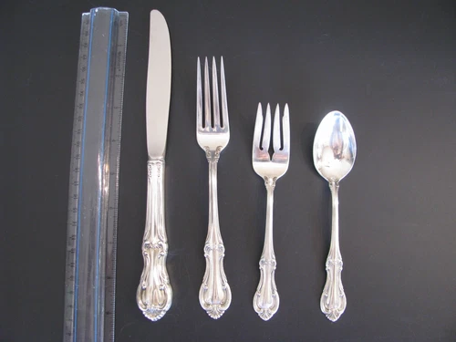 Joan of Arc Sterling by International silver Place Settings 4 Piece