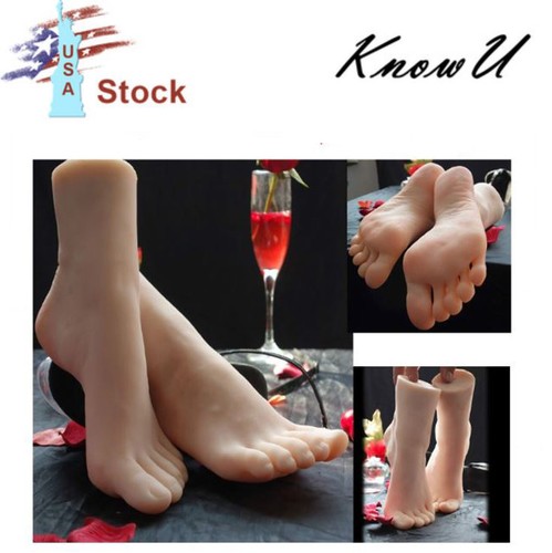 Manichino modello piede femminile silicone realistico USA piedi gioielli lunghezza 220 mm - Foto 1 di 13