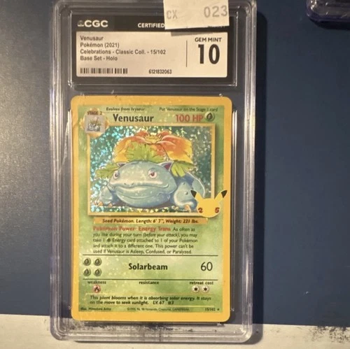 Pokémon Venusaur 15/102 Classic Collection Holo Celebrations CGC 10 2021