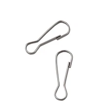 100 Pcs Stainless Steel Metal Spring Hooks Lanyard Snap Clip Hooks for Keychain