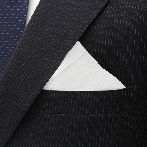 White Silk Pocket Square - Picture 4 of 5