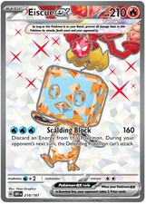 Pokemon Obsidian Flames Eiscue EX 210/197 Ultra Rare Full Art MINT