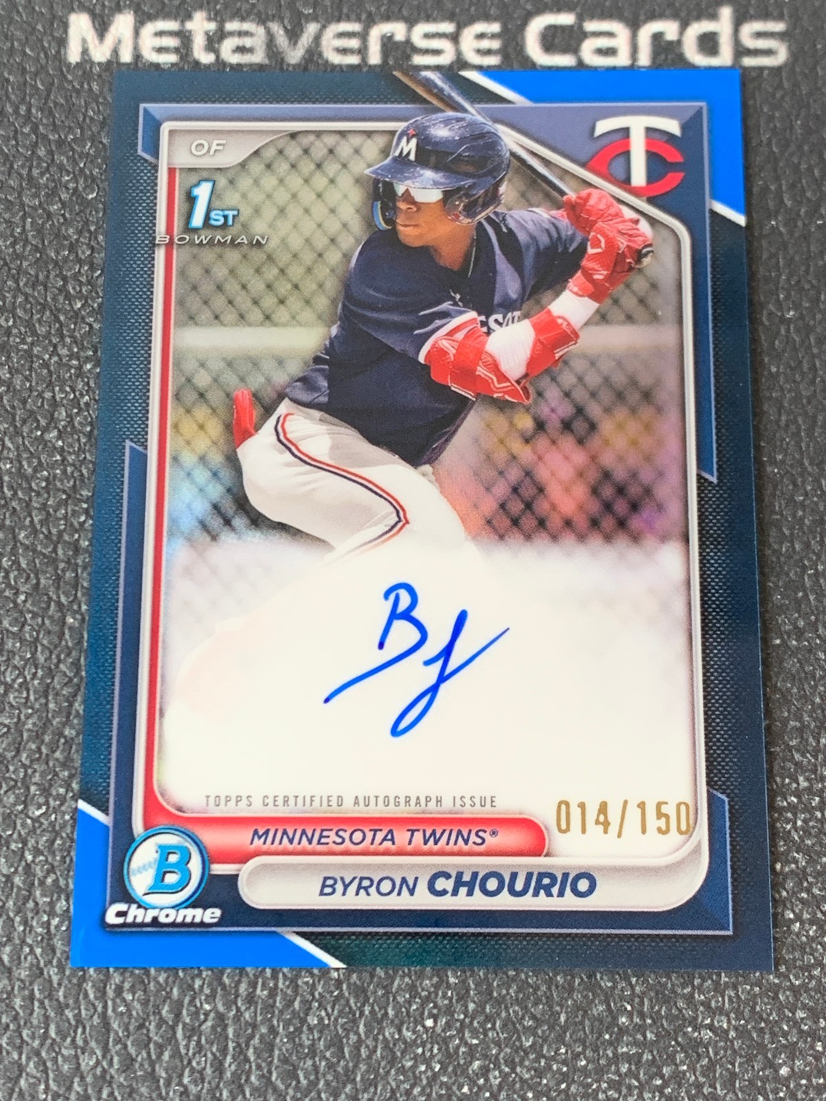 2024 Bowman Chrome Byron Chourio 1st Prospect Auto Blue 014/150 Twins