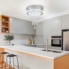 Deckrico 30cm Crystal Chandelier LED Ceiling Light Modern Flush Mount 220V