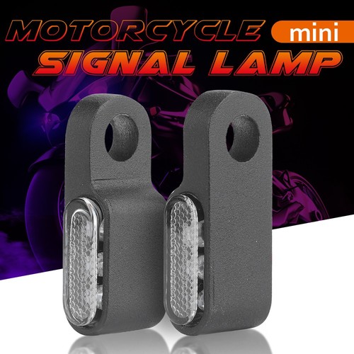 2X Aluminum Motorcycle LED Turn Signal Light Indicators Blinker Amber Lamps 12V - Picture 5 of 12