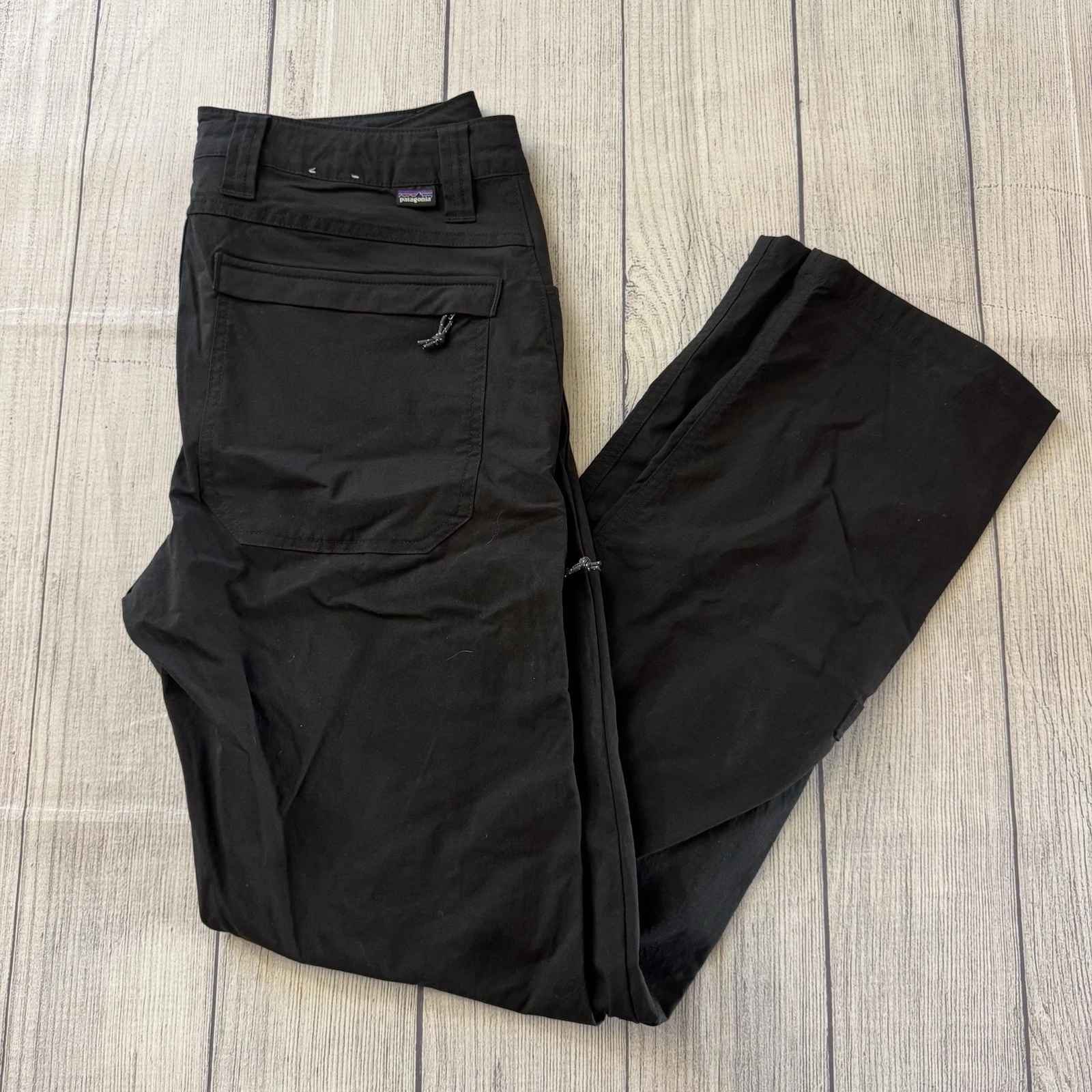 Patagonia Mens Hiking Pants Size 30x30 Black Stretch Outdoor Trail Travel Nylon