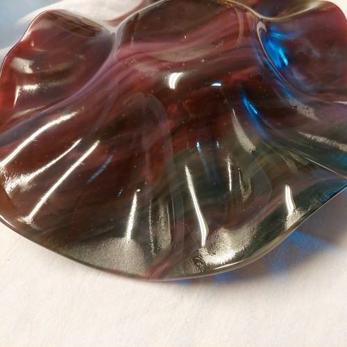 Handmade Glass Decorative Bowl Dark Purple - Picture 6 of 8