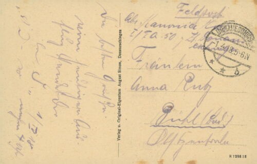 Ansichtskarte Hotel Pension Jägerhaus Donaueschingen Buchberg 1918 (Nr.751) - Bild 2 von 2