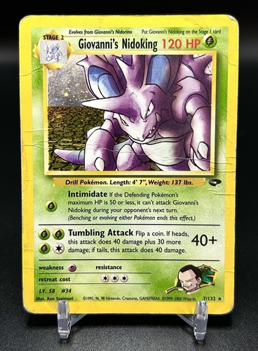Pokemon Card - Giovanni’s Nidoking Gym Challenge 7/132 Holo Rare