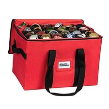 Christmas Ornament Storage Container,Box Stores Up to 96, 96 3" Ornaments Red