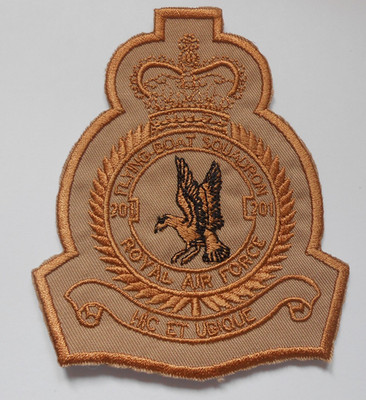 201 Squadron RAF Squadron / Wappen Stoff Patch Desert Wear