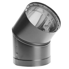 DuraVent 6DVL-E45 DVL Galvanized Steel/Stainless Steel Double Wall Wood Burni...