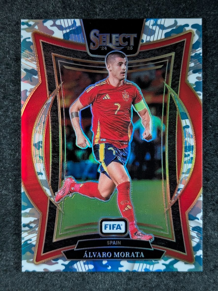 2024-25 Panini Select FIFA ALVARO MORATA 4/30 Winter Camo Prizm Terrace #88