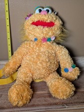 Sesame Street Zoe Plush Back Pack 17 Inches PBS W/Straps Zippered Pouch