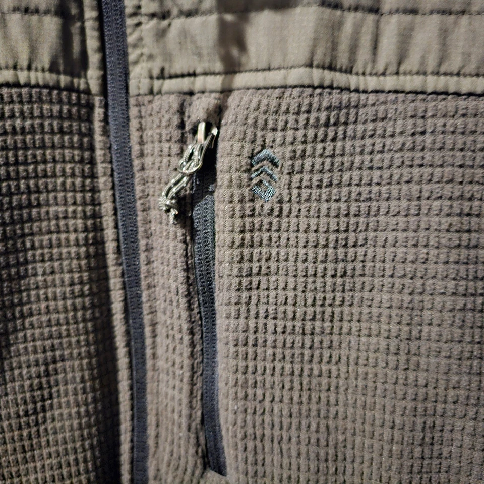 Free Country Mens Quilted Fleece Jacket Dark Olive Green XL - Image 3 of 4